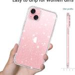 Sparkle Bling Sparkly Cute Slim Women Girls Phone Case for iPhone 13 (6.1inch)